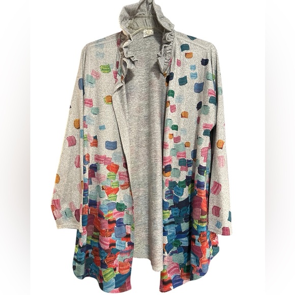 Et Lois Tops - Vibrant Multicolor Women's Cardigan